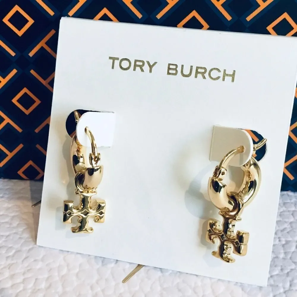 TORY BURCH KIRA MINI HOOPS EARRINGS